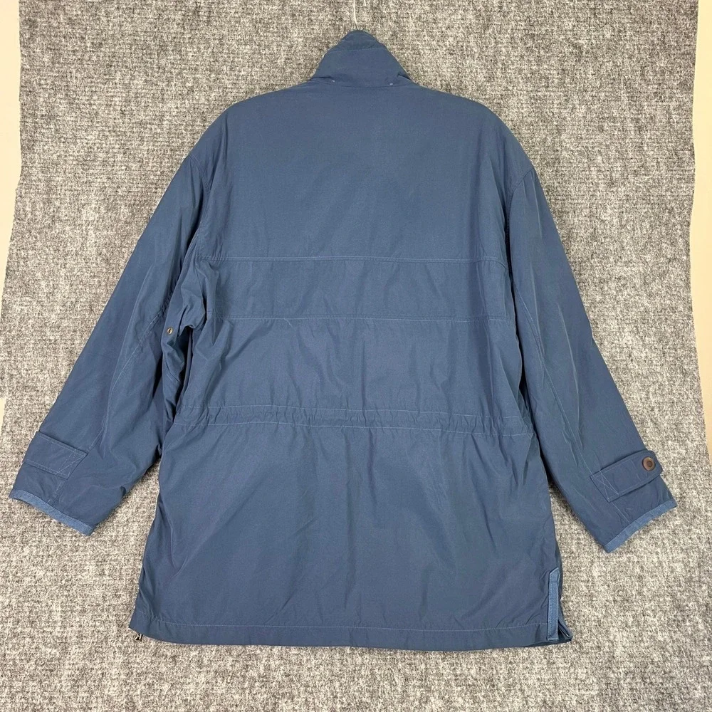 Bogner Jacket Mens‎ L Blue Lightweight Parka Hooded Rain Shell Premium Vintage